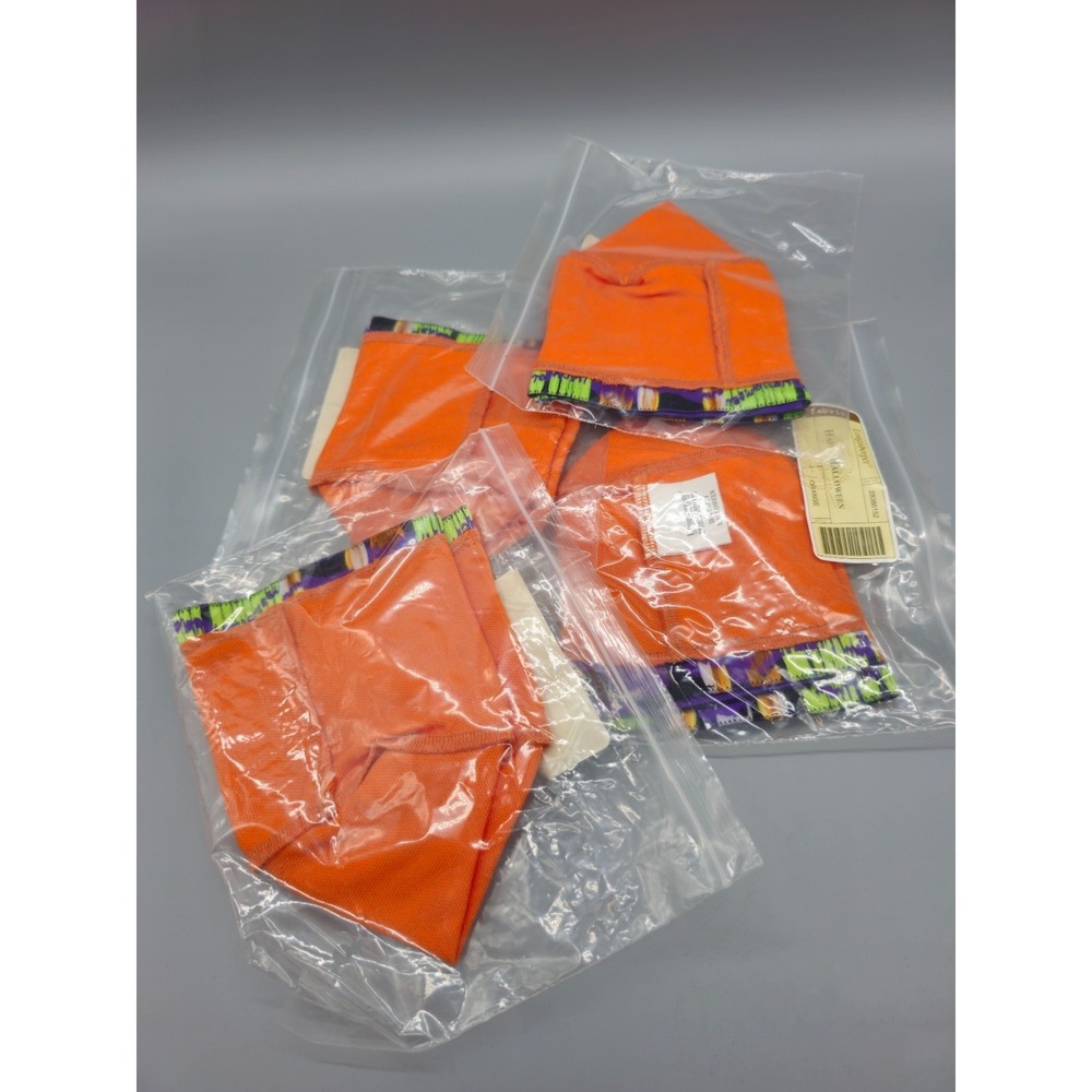 Longaberger Miniature Orange 2004 Halloween Series Fabric Basket Liner 4pcs